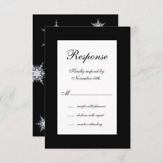 Mariage d'hiver RSVP (Devant / Derrière)