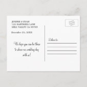 Mariage d'hiver rustique enregistrer la date carte (Dos)