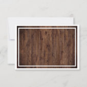 Mariage d'hiver rustique violet fleuri RSVP (Dos)