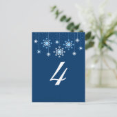 Mariage d'hiver Snowflakes Carte Numéro de tableau (Debout devant)
