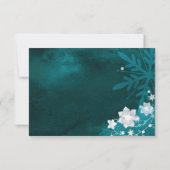 Mariage d'hiver Turquoise turquoise RSVP (Dos)