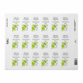 Mariage d'hiver Vin bouteille Étiquette vert (Feuille entière)