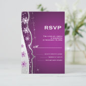 Mariage d'hiver violet gris argenté RSVP (Debout devant)