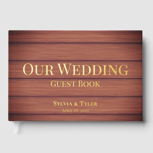 Mariage d'huile d'or de feuillage de bois rustique (Recto)