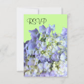 Mariage d'Hydrangea violet RSVP (Dos)