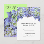 Mariage d'Hydrangea violet RSVP (Devant / Derrière)