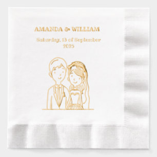 Mariage d'illustration simple, semblable à un dess