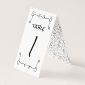 Mariage d'illustrations de Doodle en noir et blanc (Back)