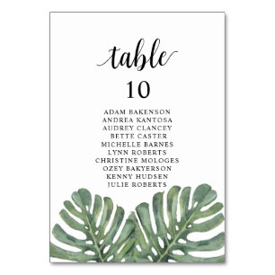 Mariage Dîner, Monstera Invités de la carte de siè