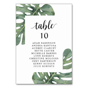 Mariage Dîner, Monstera Invités de la carte de siè