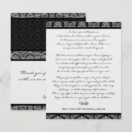 Mariage DIY Table Merci (Devant / Derrière)