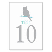 Mariage d'oiseau de hibou gris ou numéro de table  (Par défaut)
