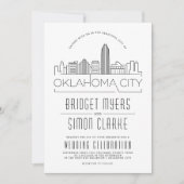 Mariage d'Oklahoma City | Invitation Skyline (Devant)