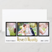 Mariage d'Or 3 Photo Amour & Merci (Devant / Derrière)