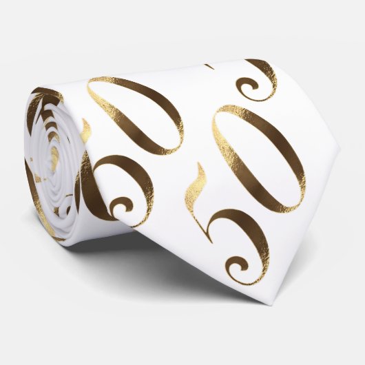 Mariage d'or 50e anniversaire Cravate (Roulé)