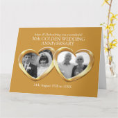 Mariage d'or anniversaire passé présent carte phot (Fleur jaune)