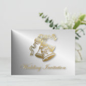 Mariage d'or Bells Faire-part de mariage (Debout devant)