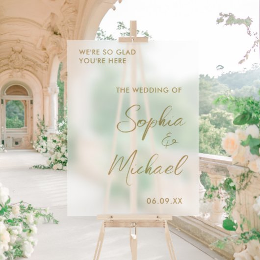 Mariage d'or Bienvenue gelé