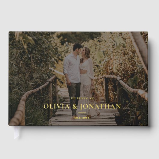 Mariage d'or Black Foil Photo sur mesure (Recto)