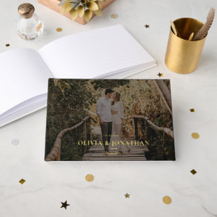 Mariage d'or Black Foil Photo sur mesure