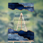 Mariage d'or Blue Faux de la Marine moderne Bienve (Neutre)