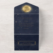 Mariage d'or céleste tout en une invitation (Dehors)