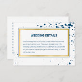 Mariage d'or de la marine moderne Détails Carte de (Devant / Derrière)