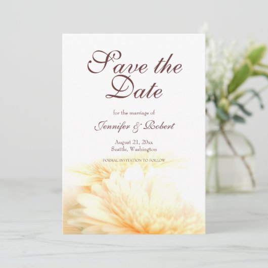 Mariage d'or Enregistrer la date Faire-part (Debout devant)