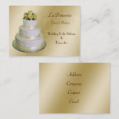 mariage d'or fabricants de gâteaux carte de visite (Devant / Derrière)