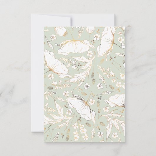 Mariage d'or Fleur sauvage à la main RSVP (Dos)