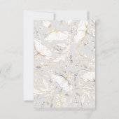 Mariage d'or Fleur sauvage à la main RSVP (Dos)