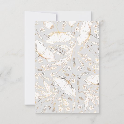 Mariage d'or Fleur sauvage à la main RSVP (Dos)