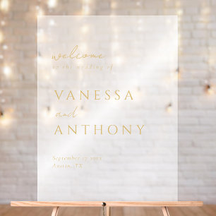 Mariage d'or minimaliste moderne Accueil Froid