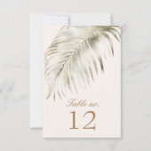 Mariage d'or romantique élégant Numéro de table (Dos)