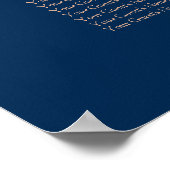 Mariage d'or Rose bleu marine | Tableau des sièges (Coin)