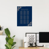 Mariage d'or Rose bleu marine | Tableau des sièges (Bureau à domicile)