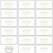 Mariage d'or simple feuille Étiquettes de adresse (Devant)