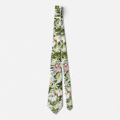 Mariage d'orchidée blanche étincelante Cravate tro (Devant)