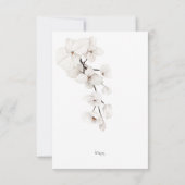 Mariage d'orchidée noire et blanche moderne RSVP (Dos)