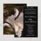 Mariage d'orchidées blanches invitations et faveur (Devant / Derrière)