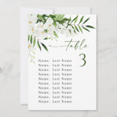 Mariage d'orchidées Numéro de table Siège Cartes d (Devant)