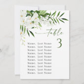 Mariage d'orchidées Numéro de table Siège Cartes d (Dos)