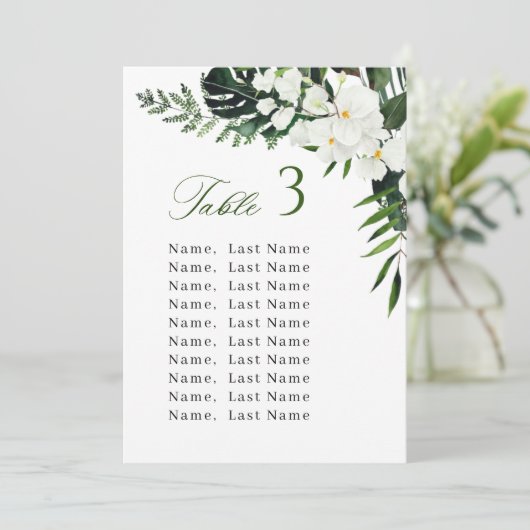 Mariage d'orchidées Numéro de table Siège Cartes d (Debout devant)