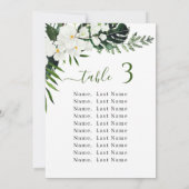 Mariage d'orchidées Numéro de table Siège Cartes d (Dos)