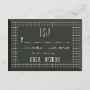 Mariage d'ours gris encadré Classy RSVP
