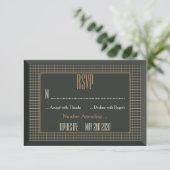 Mariage d'ours gris encadré Classy RSVP (Debout devant)