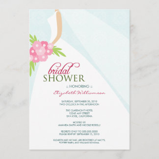 Mariage Dress_2 Invitation à la douche nuptiale (b
