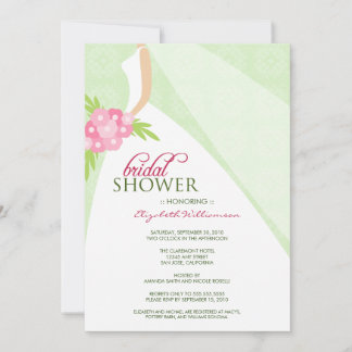 Mariage Dress_2 Invitation à la douche nuptiale (m