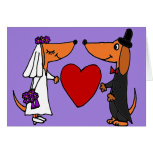 Mariage drôle de jeunes mariés de chiots de teck