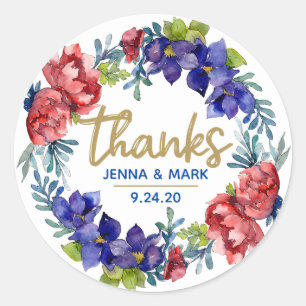 Mariage du bonheur   Merci Stickers Party Favor